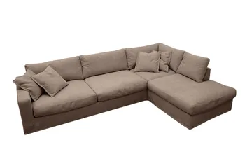 Valencia ekstra dyb 4-personers sofa med chaiselong til højre - Mørkebrun - Møbler - Sofaer - Sofa med chaiselong