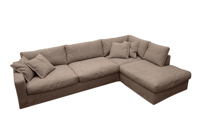 Valencia ekstra dyb 4-personers sofa med chaiselong til højre - Mørkebrun - Møbler - Sofaer - Sofa med chaiselong