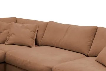 Valencia Ekstra Dyb 4-personers Sofa med Chaiselong Højre - Rustrødbrun - Møbler - Sofaer - Sofa med chaiselong