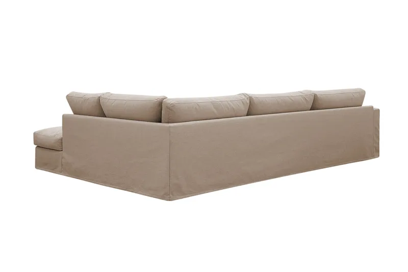 Valencia ekstra dyb 4-personers sofa med chaiselong til højre - Lysebrun - Møbler - Sofaer - Sofa med chaiselong