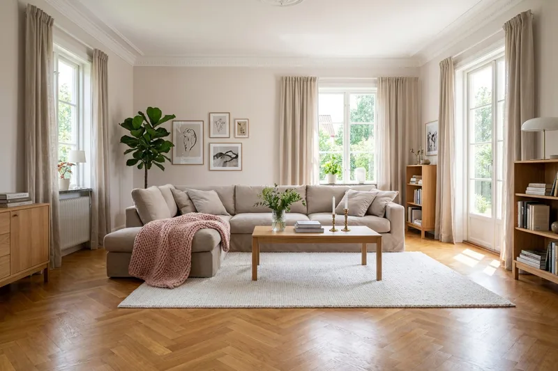 Valencia Ekstra dyb 4-personers sofa med chaiselong venstre - Brun - Møbler - Sofaer - Sofa med chaiselong