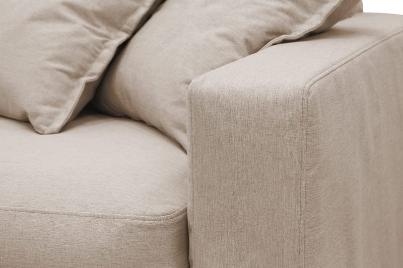 Valencia Ekstra dyb 4-personers sofa med chaiselong venstre - Lysebrun - Møbler - Sofaer - Sofa med chaiselong