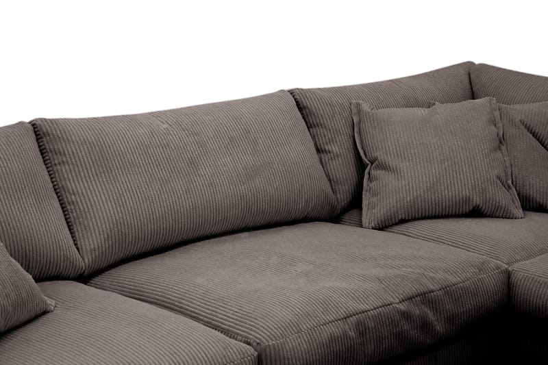 Valencia Ekstra Dyb 4-personers Sofa med Chaiselong Højre - Brun - Møbler - Sofaer - Sofa med chaiselong