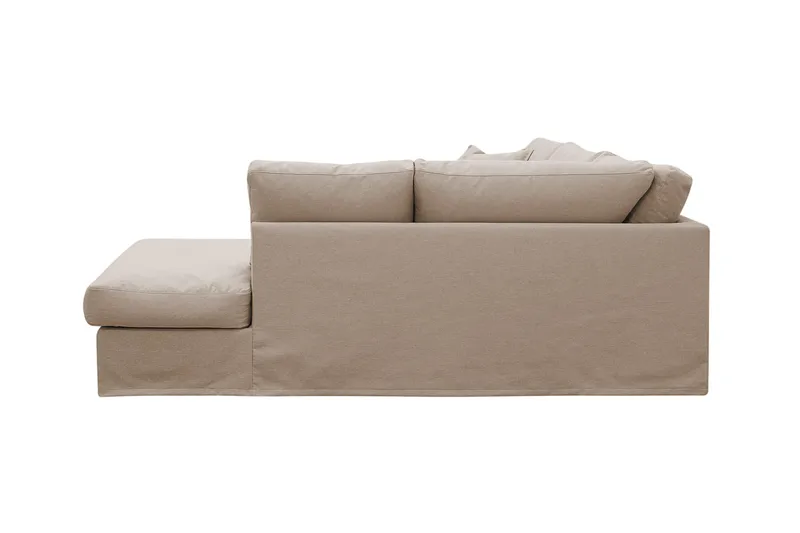 Valencia ekstra dyb 4-personers sofa med chaiselong til højre - Lysebrun - Møbler - Sofaer - Sofa med chaiselong