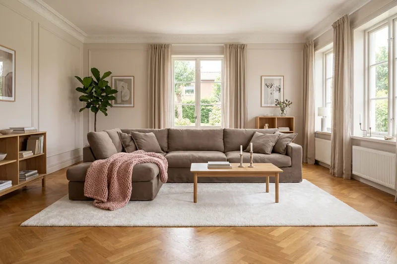 Valencia ekstra dyb 4-personers sofa med chaiselong til venstre - Mørkebrun - Møbler - Sofaer - Sofa med chaiselong