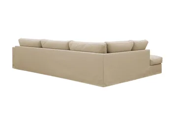 Valencia Ekstra dyb 4-personers sofa med chaiselong venstre - Beige - Møbler - Sofaer - Sofa med chaiselong