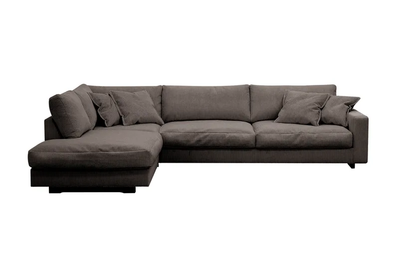 Valencia Ekstra Dyb 4-personers Sofa med Chaiselong Venstre, Brun