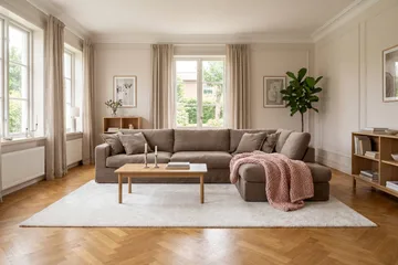 Valencia ekstra dyb 4-personers sofa med chaiselong til højre - Mørkebrun - Møbler - Sofaer - Sofa med chaiselong