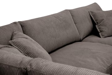 Valencia Ekstra Dyb 4-personers Sofa med Chaiselong Venstre - Taupe - Møbler - Sofaer - Sofa med chaiselong