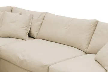 Valencia Ekstra dyb 4-personers sofa med chaiselong venstre - Beige - Møbler - Sofaer - Sofa med chaiselong