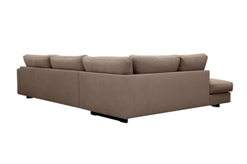 Valencia Ekstra Dyb 4-personers Sofa med Chaiselong Venstre - Mørkebrun - Møbler - Sofaer - Sofa med chaiselong