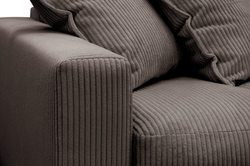 Valencia Ekstra Dyb 4-personers Sofa med Chaiselong Højre - Brun - Møbler - Sofaer - Sofa med chaiselong