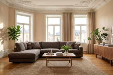 Valencia Ekstra Dyb 4-personers Sofa med Chaiselong Venstre - Taupe - Møbler - Sofaer - Sofa med chaiselong