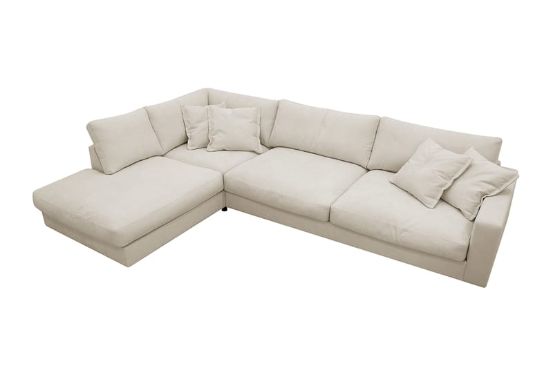 Valencia Ekstra Dyb 4-personers Sofa med Chaiselong Venstre - Beige - Møbler - Sofaer - Sofa med chaiselong