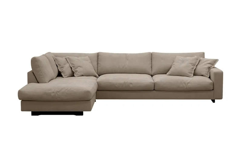 Valencia Ekstra Dyb 4-personers Sofa med Chaiselong Venstre, Brun
