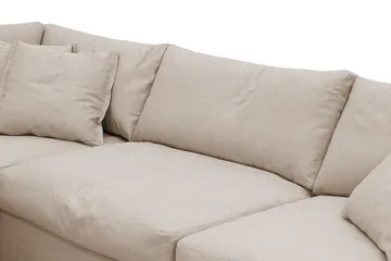 Valencia Ekstra dyb 4-personers sofa med chaiselong venstre - Lysebrun - Møbler - Sofaer - Sofa med chaiselong