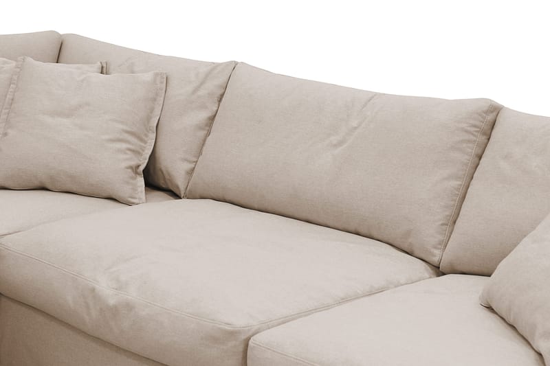Valencia Ekstra dyb 4-personers sofa med chaiselong venstre - Lysebrun - Møbler - Sofaer - Sofa med chaiselong