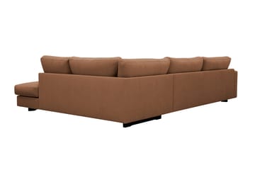 Valencia Ekstra Dyb 4-personers Sofa med Chaiselong Venstre - Rustrødbrun - Møbler - Sofaer - Sofa med chaiselong