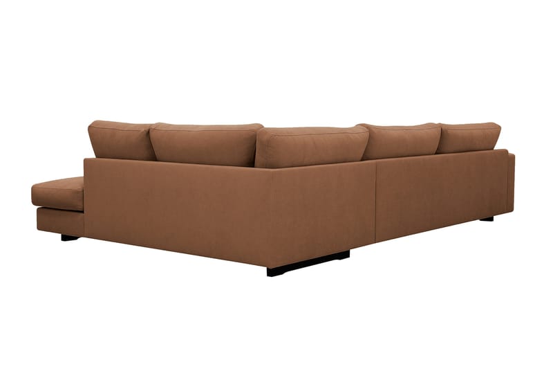 Valencia Ekstra Dyb 4-personers Sofa med Chaiselong Venstre - Gulbrun - Møbler - Sofaer - Sofa med chaiselong