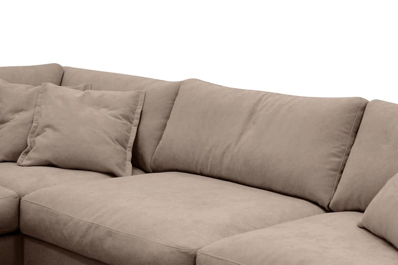 Valencia Ekstra Dyb 4-personers Sofa med Chaiselong Venstre - Mørkebrun - Møbler - Sofaer - Sofa med chaiselong