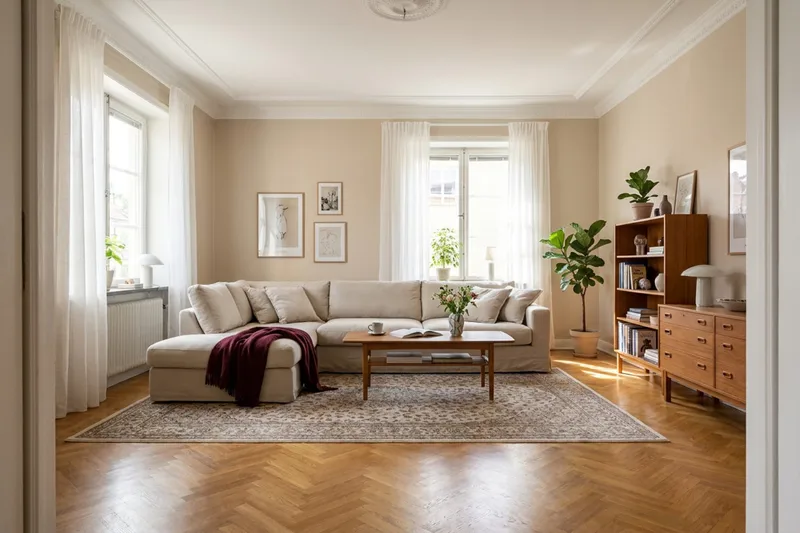 Valencia Ekstra dyb 4-personers sofa med chaiselong venstre - Beige - Møbler - Sofaer - Sofa med chaiselong