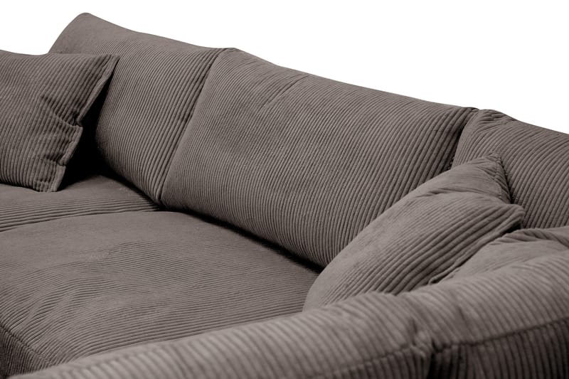 Valencia Ekstra Dyb 4-personers Sofa med Chaiselong Højre - Brun - Møbler - Sofaer - Sofa med chaiselong