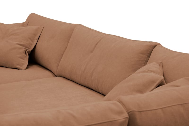 Valencia Ekstra Dyb 4-personers Sofa med Chaiselong Venstre - Gulbrun - Møbler - Sofaer - Sofa med chaiselong