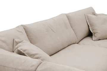 Valencia Ekstra dyb 4-personers sofa med chaiselong venstre - Lysebrun - Møbler - Sofaer - Sofa med chaiselong