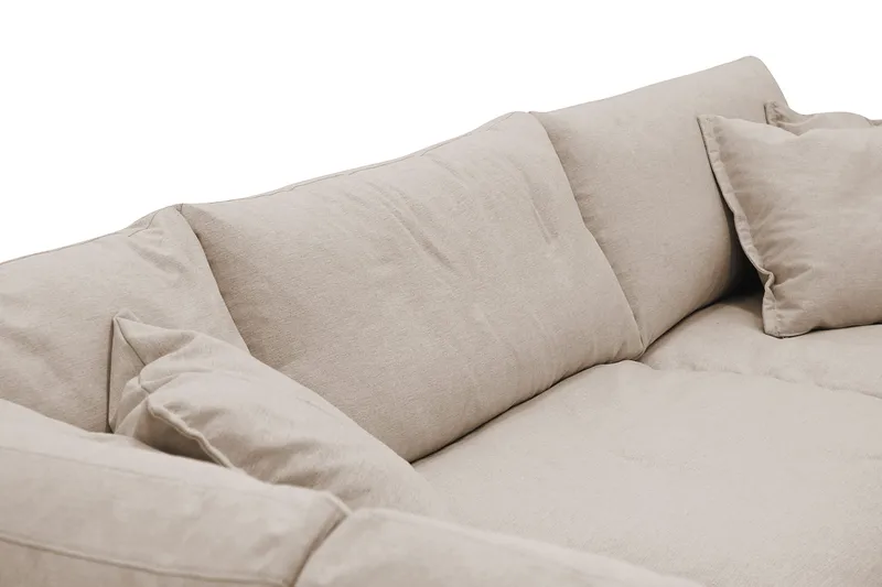 Valencia Ekstra dyb 4-personers sofa med chaiselong venstre - Lysebrun - Møbler - Sofaer - Sofa med chaiselong