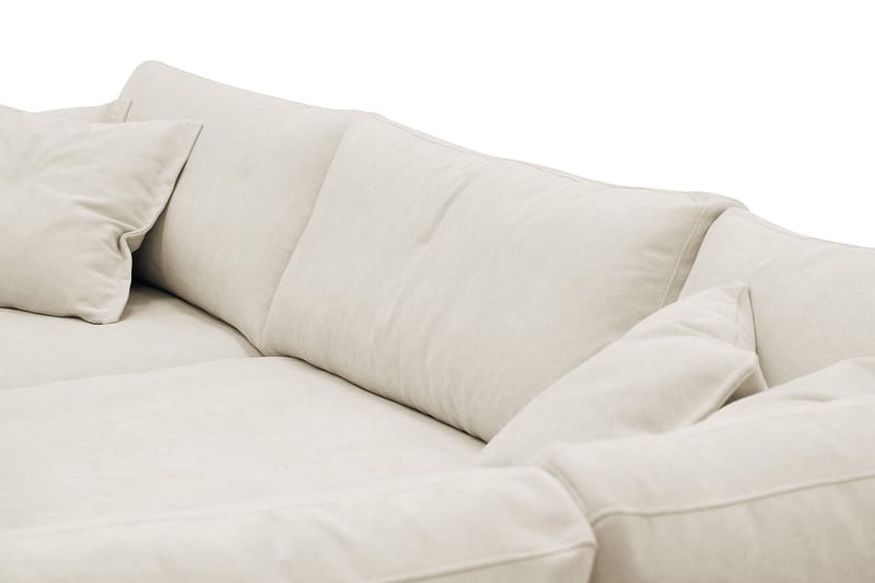 Valencia Ekstra Dyb 4-personers Sofa med Chaiselong Højre - Beige - Møbler - Sofaer - Sofa med chaiselong