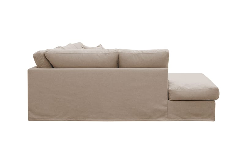 Valencia Ekstra dyb 4-personers sofa med chaiselong venstre - Lysebrun - Møbler - Sofaer - Sofa med chaiselong
