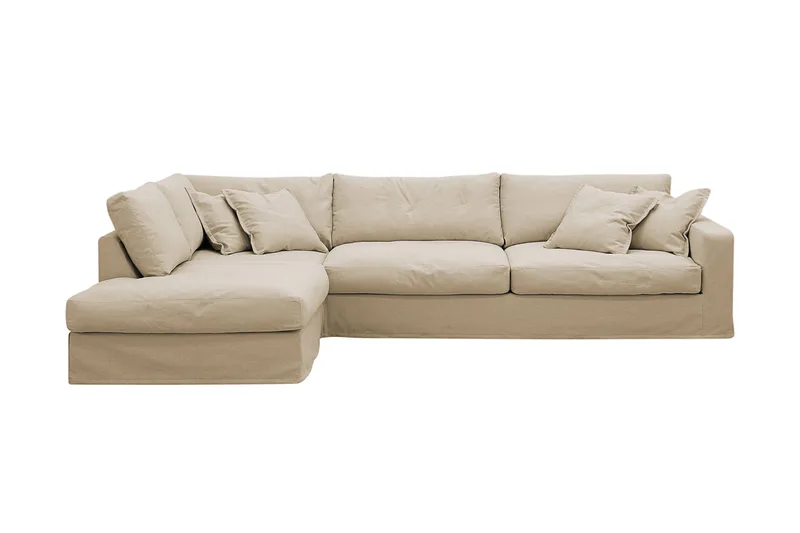 Valencia Ekstra dyb 4-personers sofa med chaiselong venstre, Beige