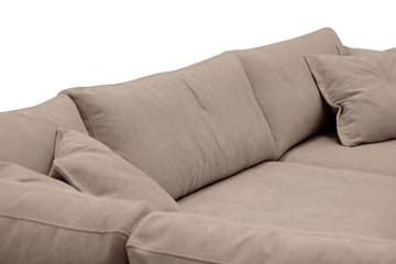 Valencia Ekstra Dyb 4-personers Sofa med Chaiselong Venstre - Mørkebrun - Møbler - Sofaer - Sofa med chaiselong