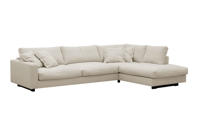 Valencia Ekstra Dyb 4-personers Sofa med Chaiselong Højre - Beige - Møbler - Sofaer - Sofa med chaiselong