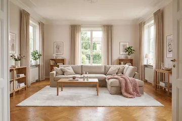 Valencia ekstra dyb 4-personers sofa med chaiselong til højre - Lysebrun - Møbler - Sofaer - Sofa med chaiselong