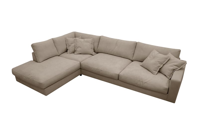Valencia Ekstra Dyb 4-personers Sofa med Chaiselong Venstre - Brun - Møbler - Sofaer - Sofa med chaiselong