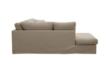 Valencia Ekstra dyb 4-personers sofa med chaiselong venstre - Brun - Møbler - Sofaer - Sofa med chaiselong