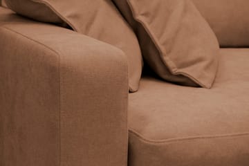 Valencia Ekstra Dyb 4-personers Sofa med Chaiselong Venstre - Rustrødbrun - Møbler - Sofaer - Sofa med chaiselong