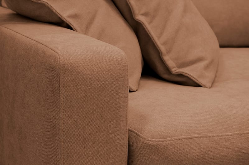 Valencia Ekstra Dyb 4-personers Sofa med Chaiselong Venstre - Gulbrun - Møbler - Sofaer - Sofa med chaiselong