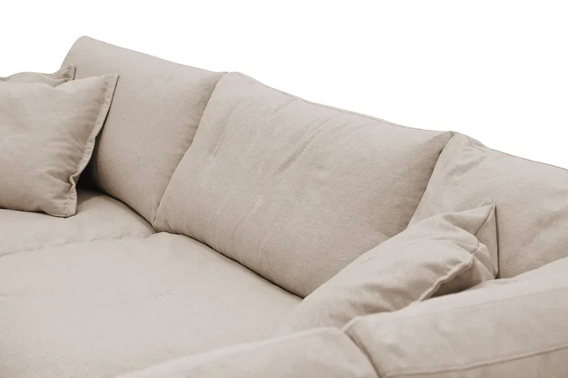 Valencia ekstra dyb 4-personers sofa med chaiselong til højre - Lysebrun - Møbler - Sofaer - Sofa med chaiselong