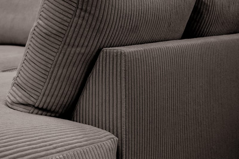 Valencia Ekstra Dyb 4-personers Sofa med Chaiselong Højre - Brun - Møbler - Sofaer - Sofa med chaiselong