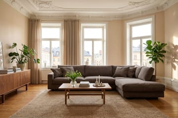Valencia Ekstra Dyb 4-personers Sofa med Chaiselong Højre - Taupe - Møbler - Sofaer - Sofa med chaiselong