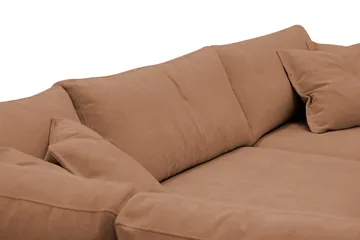 Valencia Ekstra Dyb 4-personers Sofa med Chaiselong Højre - Rustrødbrun - Møbler - Sofaer - Sofa med chaiselong