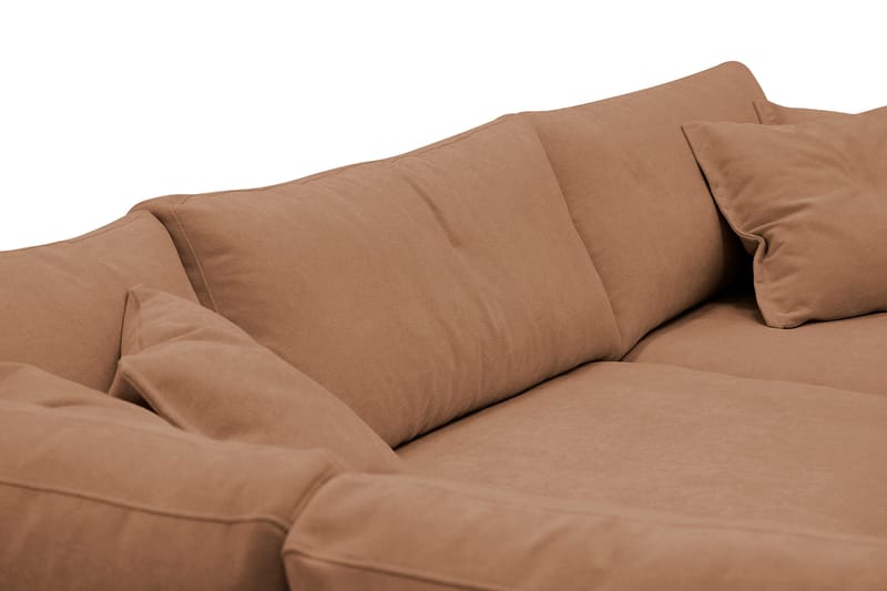 Valencia Ekstra Dyb 4-personers Sofa med Chaiselong Højre - Gulbrun - Møbler - Sofaer - Sofa med chaiselong