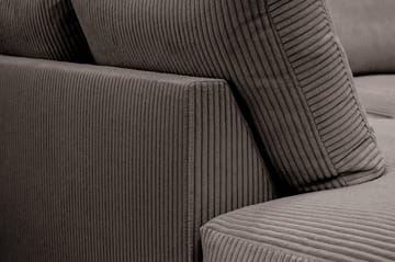 Valencia Ekstra Dyb 4-personers Sofa med Chaiselong Venstre - Taupe - Møbler - Sofaer - Sofa med chaiselong