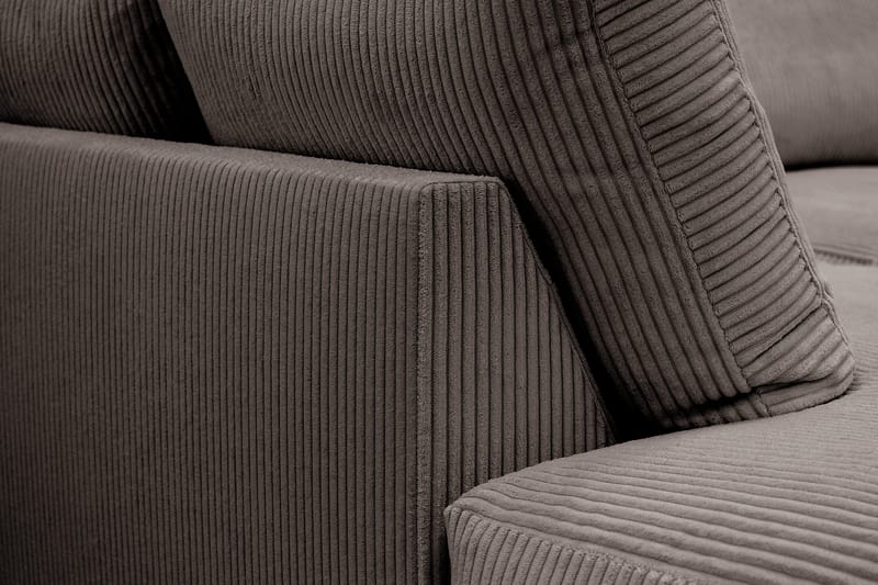 Valencia Ekstra Dyb 4-personers Sofa med Chaiselong Venstre - Brun - Møbler - Sofaer - Sofa med chaiselong