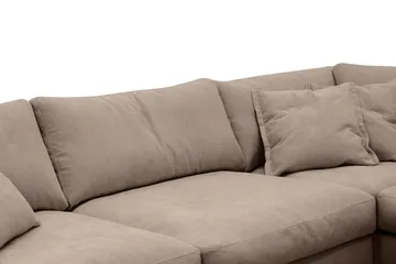 Valencia Ekstra Dyb 4-personers Sofa med Chaiselong Højre - Mørkebrun - Møbler - Sofaer - Sofa med chaiselong