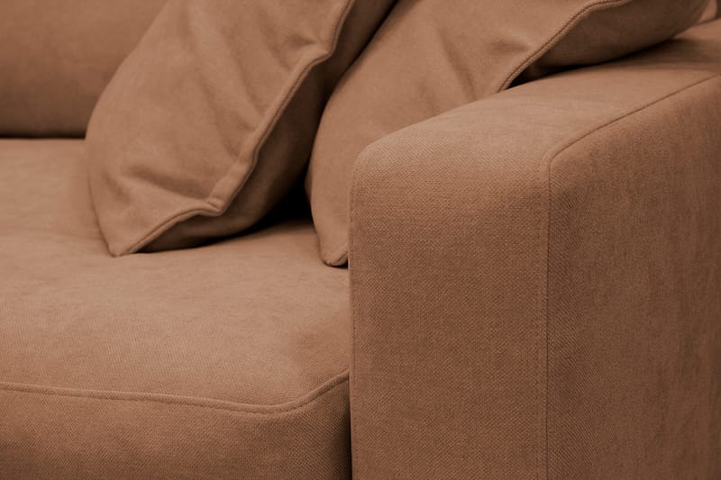 Valencia Ekstra Dyb 4-personers Sofa med Chaiselong Højre - Gulbrun - Møbler - Sofaer - Sofa med chaiselong