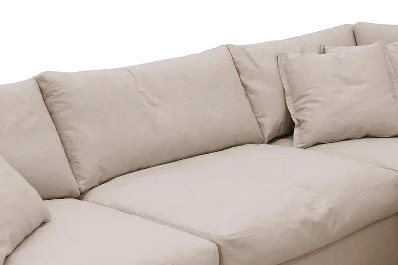 Valencia ekstra dyb 4-personers sofa med chaiselong til højre - Lysebrun - Møbler - Sofaer - Sofa med chaiselong