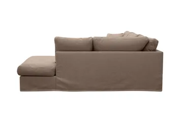 Valencia ekstra dyb 4-personers sofa med chaiselong til højre - Mørkebrun - Møbler - Sofaer - Sofa med chaiselong